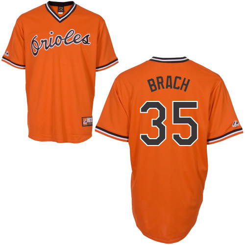 Brad Brach #35 Youth Baseball Jersey-Baltimore Orioles Authentic Alternate Orange Cool Base MLB Jersey
